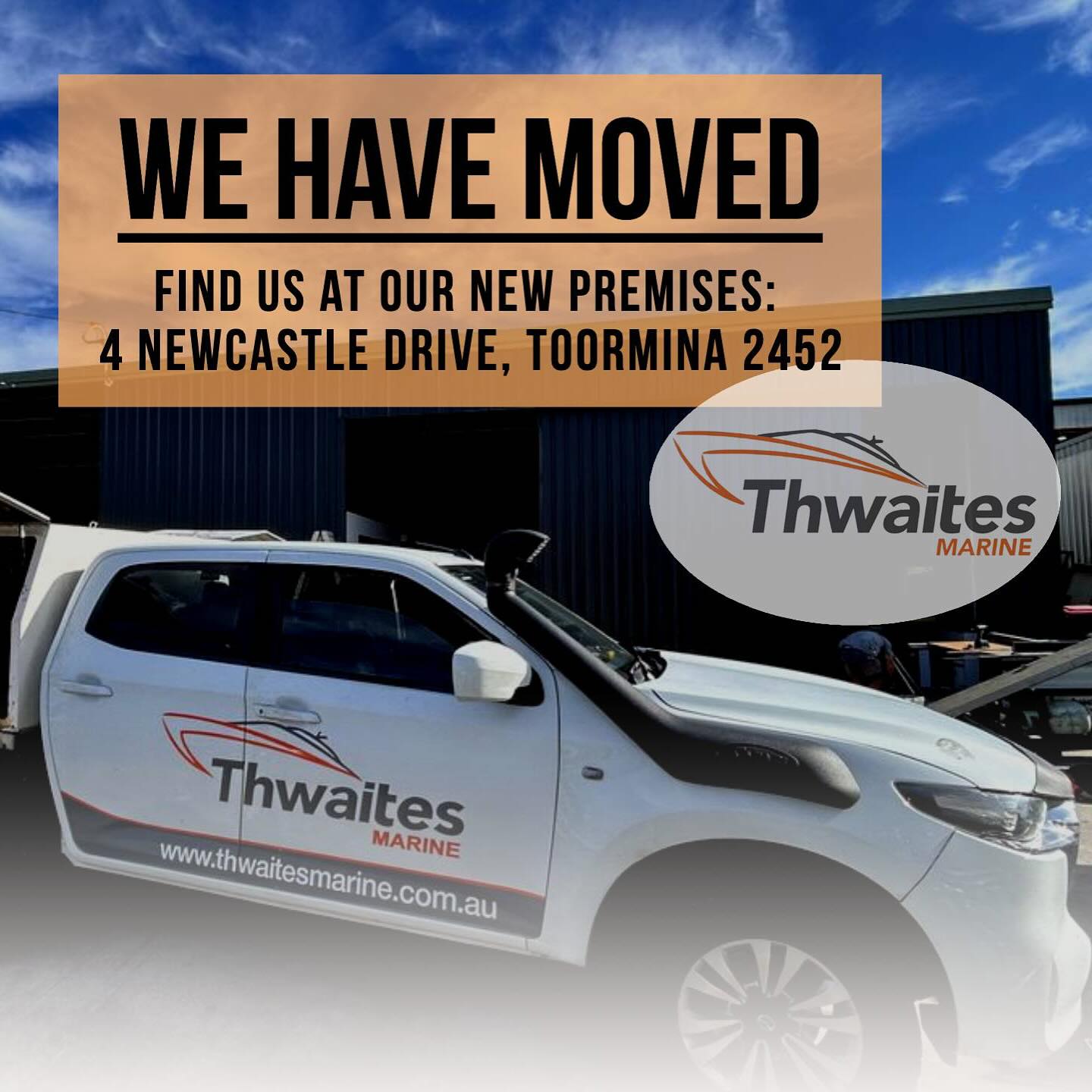 Thwaites Marine banner announcement
